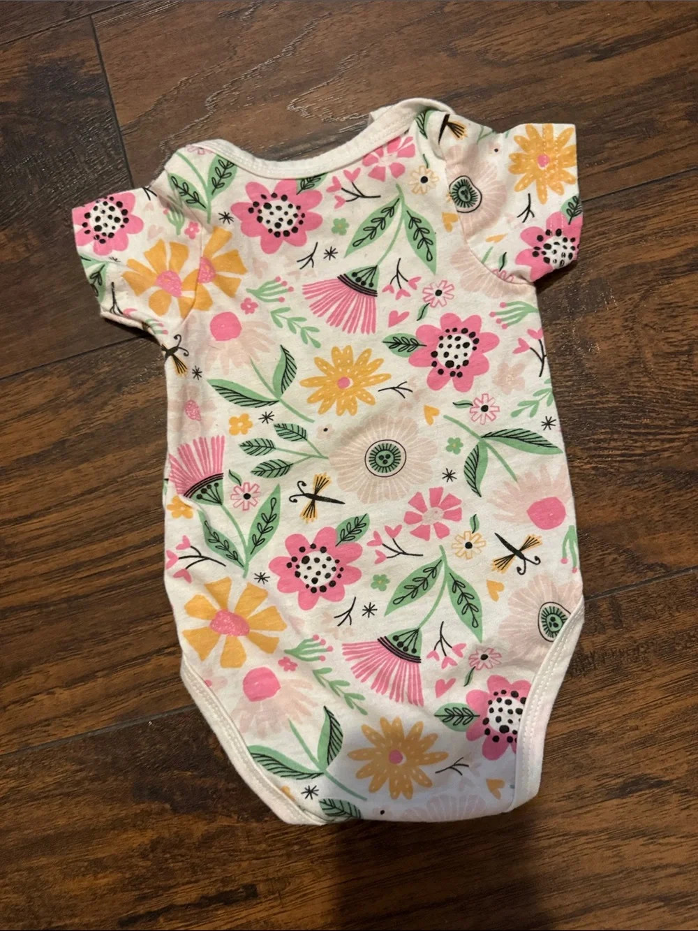 Floral shirt onesie